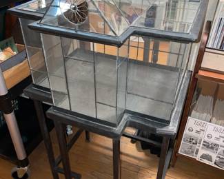 STUNNING Glass Greenhouse Display Cabinet On Stand