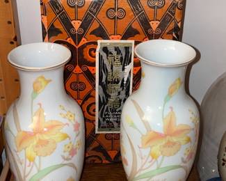 Vintage Fujian Lacquer Wares Vases