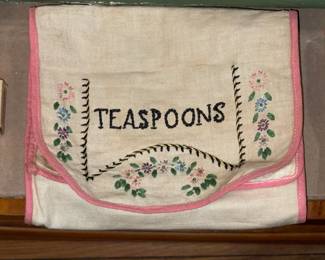 Handmade Utensil Embroidered Holder