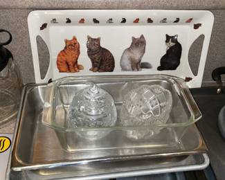 Cat Handled Tray