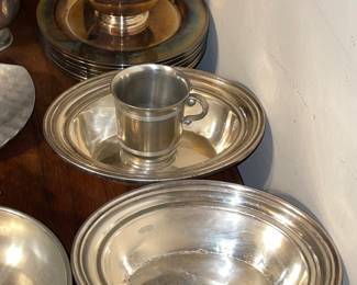 Vintage Tin Trays, Silver Plated Items, & Other Metal/Tin Serving Pieces & Decor
