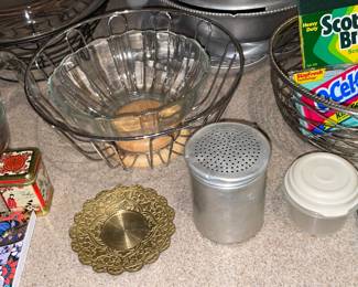 Assorted Kitchen Contents (Bowls, Platters, Mugs, Countertop Appliances, Gadgets, Etc.)