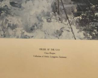 Framed "Cruise Of The US-53" Texas Artwork