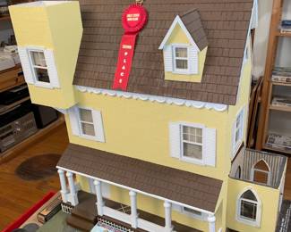MASSIVE New Jersey Doll House Circa 1905 On Wooden Base & Turntable