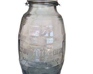 Vintage Gem Daddy Electric Churn Glass Jar