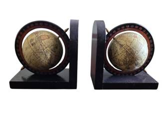 Vintage Style Old World Globe Bookends