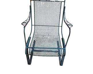 Vintage Wrought Iron Patio Spring Rocker