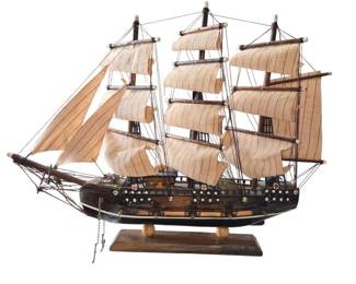 Decorative Wooden Model of an 18th Century Spanish Frigate Often Referred to as a Fragata Siglo XVIII or Fragata Espanola