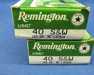 Lot 285. Two boxes of 50 each Remington 40 S&W rounds