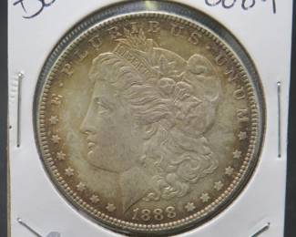 Lot 181. 1888 P high grade Morgan Silver Dollar with toning