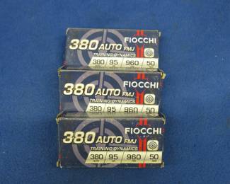 Lot 52. 150 Fiocchi 380 auto rounds