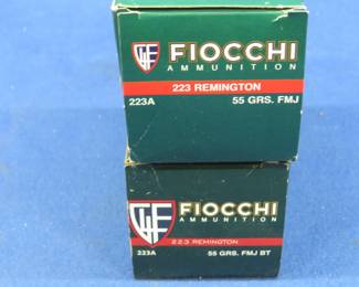 Lot 198. Two boxes of 50 Fiocchi 223 Remington rounds