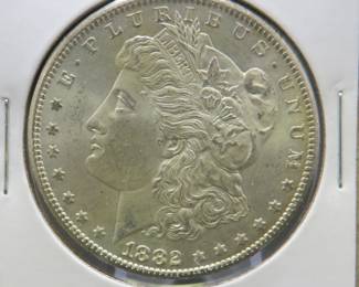Lot 83. 1882 CC High Grade Morgan Silver Dollar