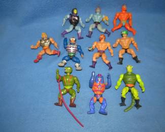 Lot 68. 10 Mattel Masters of the Universe figures including Whiplash, Fisto, Tri-Klops, Kobra Khan, and more