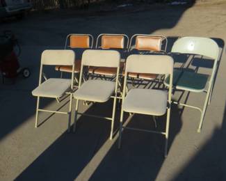 Lot 152. Seven metal folding chairs