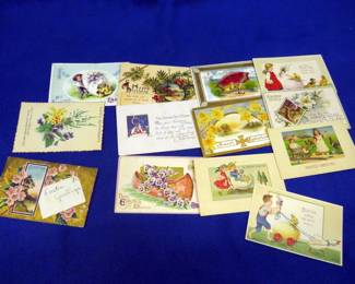 Lot 261. 13 Easter postcards from the Golden Era of postcards 1907-1915