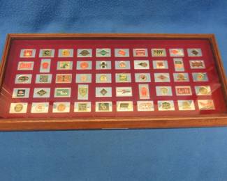 Lot 122. Sterling silver Franklin Mint set The Official Emblems of the Great American Railroads consisting of 50 sterling ingots weighing a total of 1150 grams or 36.973 troy ounces. Minimum bid $1,500.