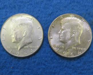 Lot 87. Two 1964 P Kennedy Half Dollars
