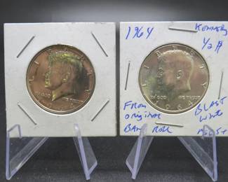 Lot 82. Two High Grade 1964 P Kennedy Half Dollars