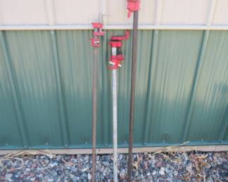 Lot 298. Three pipes clamps. 40"-53"