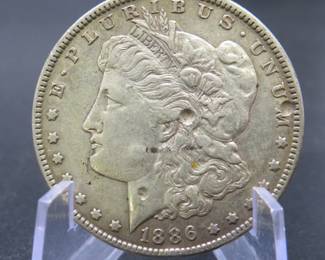 Lot 44. 1886 P Morgan Silver Dollar