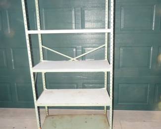 Lot 163. Metal shelf unit. 72" x 17.5" x 35.5".