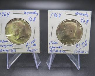 Lot 81. Two High Grade 1964 P Kennedy Half Dollars