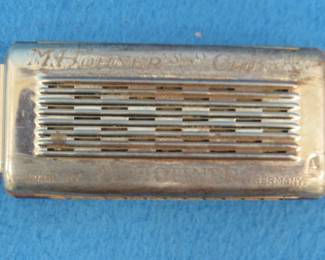 Lot 32. M. Hohner 'Chimes" 48-hole double sided tremolo harmonica in the keys of A and D. Sounds great. Minimum bid $20.