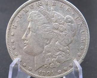 Lot 185. 1891 O Morgan Silver Dollar