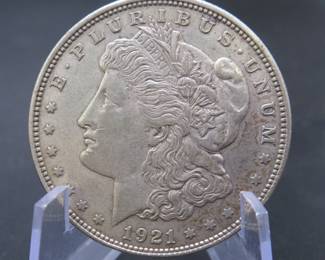 Lot 206. 1921 P Morgan Silver Dollar