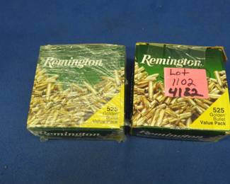 Lot 282. Two boxes of 525 Remington .22 LR rounds