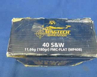 Lot 284. One box of 250 Team Magtech Shootin' Size 40 S&W rounds