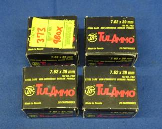 Lot 56. 80 Tula 7.62x39mm rounds