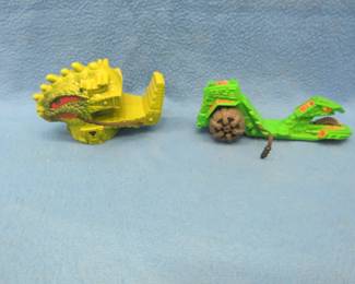 Lot 118. Two 1983 Mattel Masters of the Universe vehicles. Road Ripper and a working Dragon Walker with no base