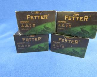Lot 222. Four boxes of 10 each NSI 12 gauge OO buck shotgun shells