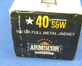 Lot 287. One box of 100 Armscor 40 S&W rounds