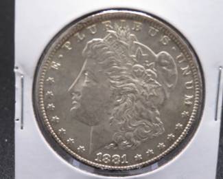 Lot 15. 1881 CC High Grade Morgan Silver Dollar