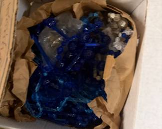 Extra Blue room divider beads