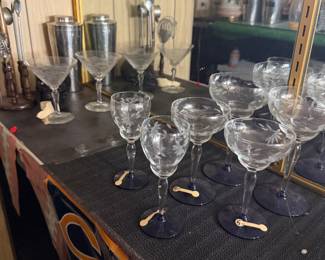 Barware Blue based glasses