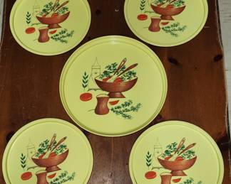 MCM Lime Green Metal Serving Trays