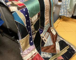 Vintage/ Antique Silk Quilts as found