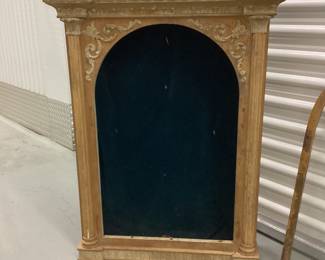 Vintage Wood Display Cabinet w/ Fluted Columns