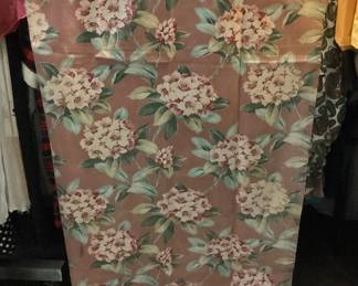 Heavy Cotton Floral Drapes