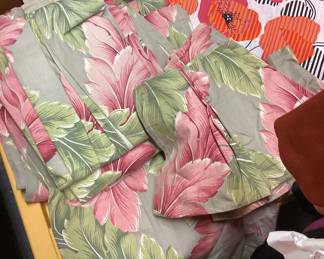 Vintage Barkcloth Drapes