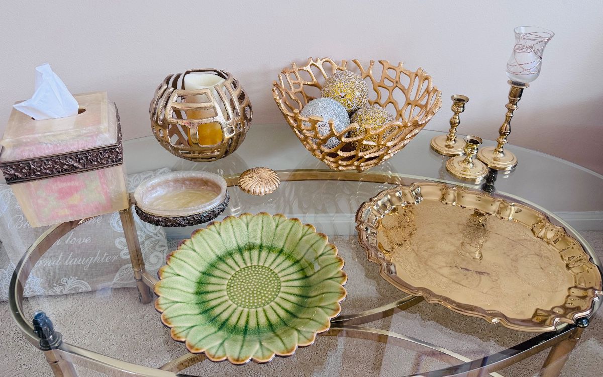 Beautiful brass and gold accents all over the house