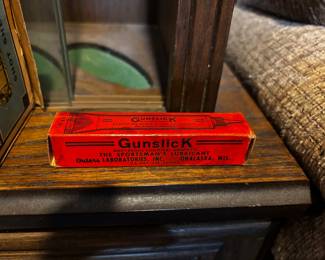 Vintage Gunslick box with tube inside