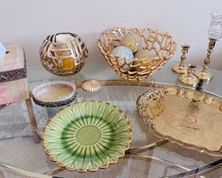 Beautiful brass and gold accents all over the house