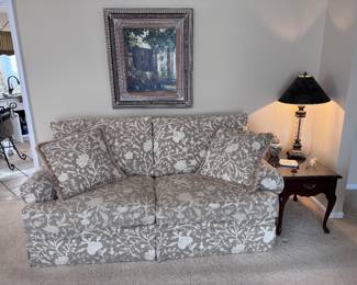 Pristine Upholstered two cushion sofa from Gorman's