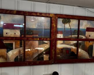 Eight panel art wood frame from a Tennessee barn