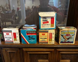 Vintage shotgun shell boxes